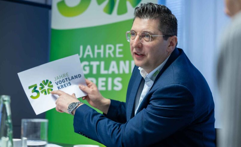 30 Jahre Vogtlandkreis: Gemeinsam eins – seit 1996. Foto: Landratsamt Vogtlandkreis