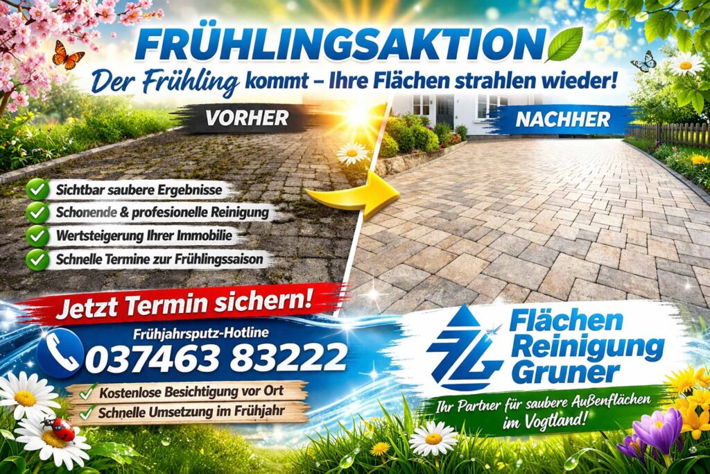 Frühlingsaktion: Der Frühling kommt - Ihre Flächen strahlen wieder!