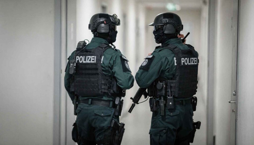 Die Polizei ermittelt. Themenfoto: Spitzenstadt/KI