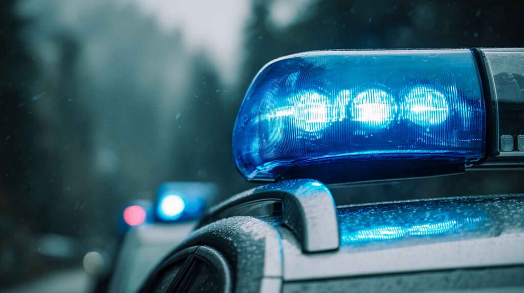 Polizei im Einsatz. Foto: Spitzenstadt/KI