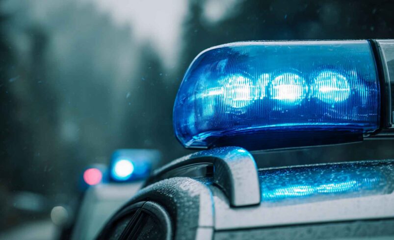 Polizei im Einsatz. Foto: Spitzenstadt/KI