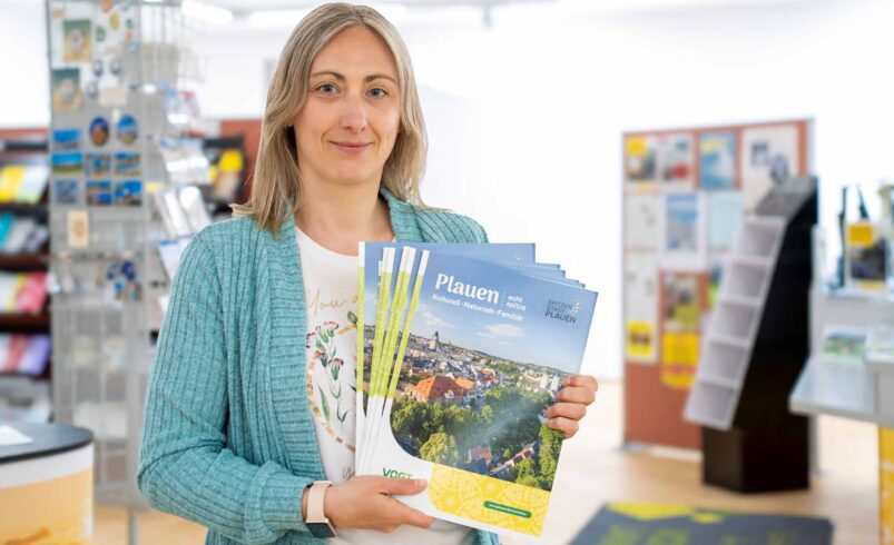 Mit einer neuen Imagebroschüre richtet sich die Tourist-Information Plauen gezielt an Gäste und Interessierte. Foto: Stadt Plauen