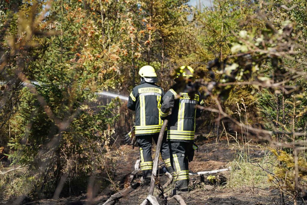 Bis zu 180 Kräfte löschen im Trinkwasserschutzgebiet. Foto: Stadt Plauen