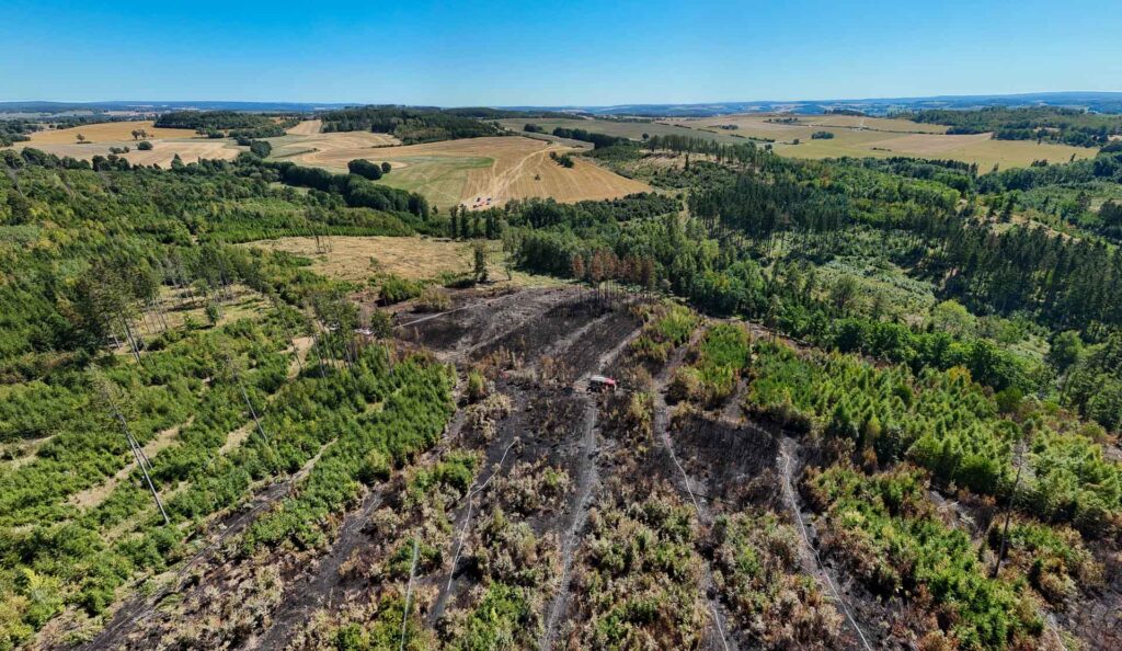 Chronologie des Großbrandes im Vogtland. Foto: Stadt Plauen