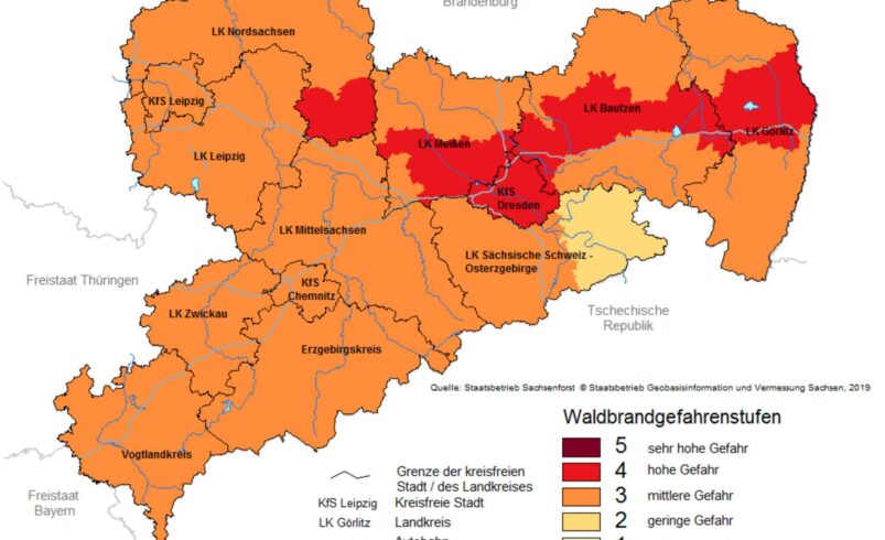 Waldbrandgefahr im Vogtland steigt auf Stufe 4
