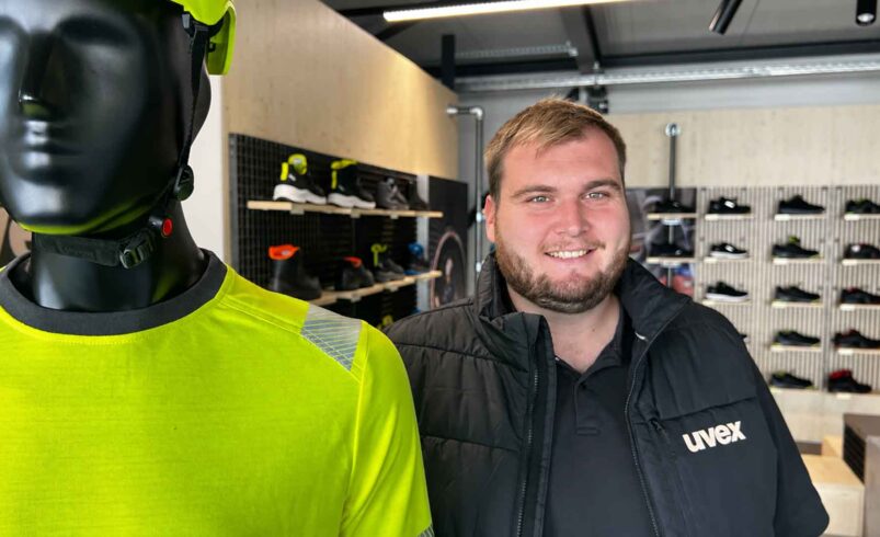 Uvex-Storemanager Felix Koppe bietet für Firmen und Beschäftigte einen besonderen Service.